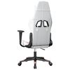 vidaXL Silla gaming cuero sintético blanco y rosa
