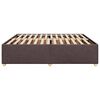 vidaXL Cama sin colch&oacute;n tela marr&oacute;n oscuro 200x200 cm