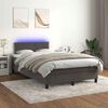 vidaXL Cama box spring colch&oacute;n y LED terciopelo gris oscuro 120x190 cm