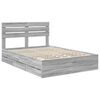 vidaXL Estructura de cama Gris Sonoma 140 x 200 cm Madera Ingenieril