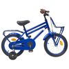 vidaXL Bicicleta Infantil 12 Pulgadas para 2-4 a&ntilde;os Azul Oscuro