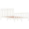 vidaXL Estructura de cama de madera maciza blanca 135x190 cm