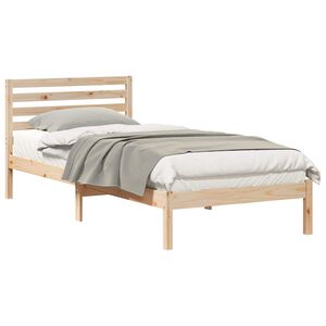 vidaXL Estructura de cama Marr&oacute;n 100 x 220 cm Madera de pino macizo