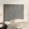 vidaXL Cabecero de cama gris claro 90x5x118/128 cm Terciopelo