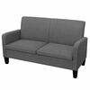 vidaXL Sof&aacute; de 2 plazas 135x65x76 cm gris oscuro