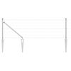 vidaXL Valla con Poste Plateado 0,6 x 10 m Acero