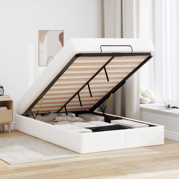 vidaXL Estructura de cama con colch&oacute;n con colch&oacute;n 2 pcs PVC