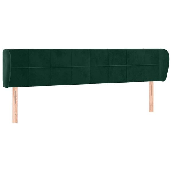 vidaXL Cabecero de terciopelo verde oscuro 183x23x78/88 cm