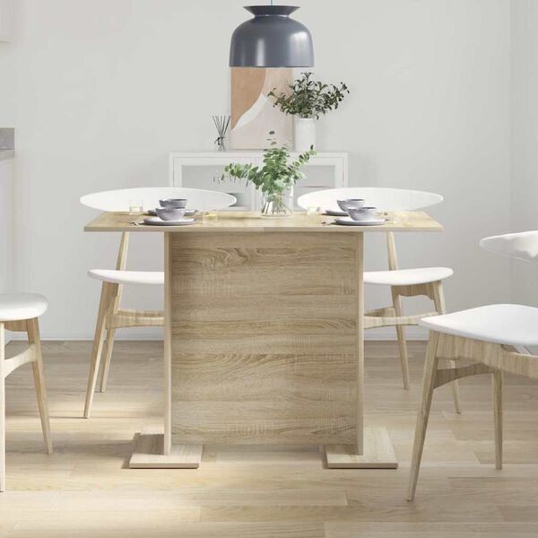 vidaXL Mesa de comedor madera contrachapada roble sonoma 110x60x75cm