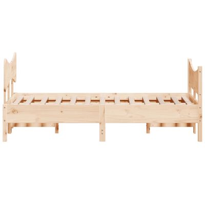 vidaXL Estructura de cama con cabecero madera maciza pino 120x200 cm