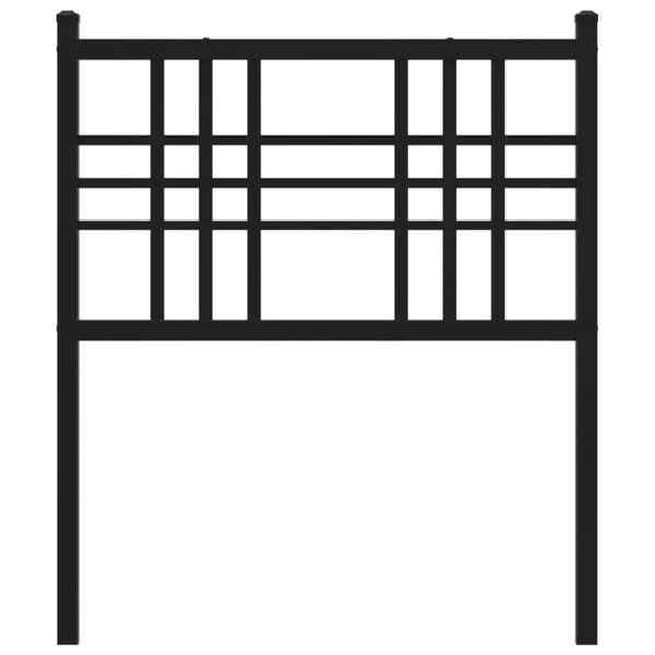 vidaXL Cabecero de metal negro 75 cm
