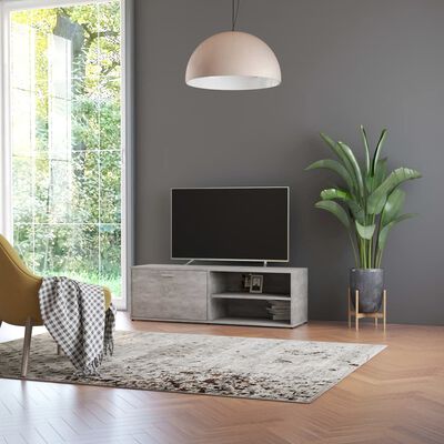 vidaXL Mueble de TV madera contrachapada gris hormigón 120x34x37 cm