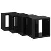vidaXL Estantes cubo de pared 4 unidades negro brillo 22x15x22 cm