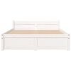vidaXL Estructura de cama sin colch&oacute;n madera maciza blanco 120x200 cm