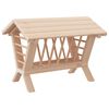 vidaXL Comedero de heno para conejos madera maciza abeto 44x33x33 cm