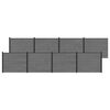 vidaXL Panel de valla 8 pcs WPC y Aluminio Gris
