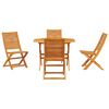 vidaXL Conjunto de Comedor de Jard&iacute;n 5 pcs Marr&oacute;n
