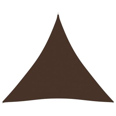 vidaXL Toldo de vela triangular tela Oxford marrón 4,5x4,5x4,5 m
