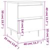vidaXL Mesita de noche madera contrachapada negro 40x35x50 cm
