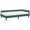 vidaXL Estructura de Cama Esquina con Colch&oacute;n 2 pcs Verde Terciopelo