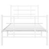 vidaXL Estructura cama sin colchón con estribo metal blanco 90x200 cm