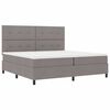 vidaXL Cama tipo Box Spring con colch&oacute;n Taup&eacute; 200 x 200 cm tela
