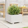 vidaXL Jardinera de madera maciza de pino blanco 40x40x26,5 cm