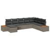 vidaXL Conjunto de sof&aacute;s de jard&iacute;n 9 uds. 8-N&uacute;mero de plazas Gris