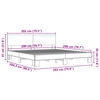 vidaXL Estructura cama madera ingenier&iacute;a metal roble Sonoma 200x200 cm