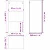 vidaXL Mueble colgante Madera vieja 40 x 29,5 x 80 cm