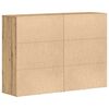 vidaXL Aparador con caj&oacute;n 2 pcs Roble artesanal 60 x 31 x 84 cm