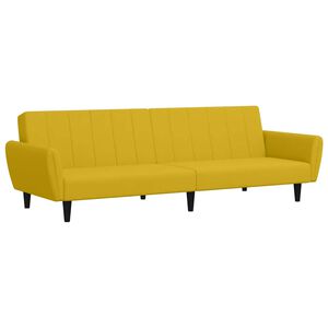vidaXL Sof&aacute; cama de 2 plazas terciopelo amarillo