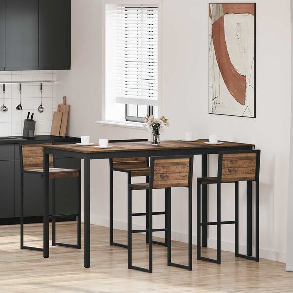 vidaXL Mesa de barra de pie Madera de ingenier&iacute;a