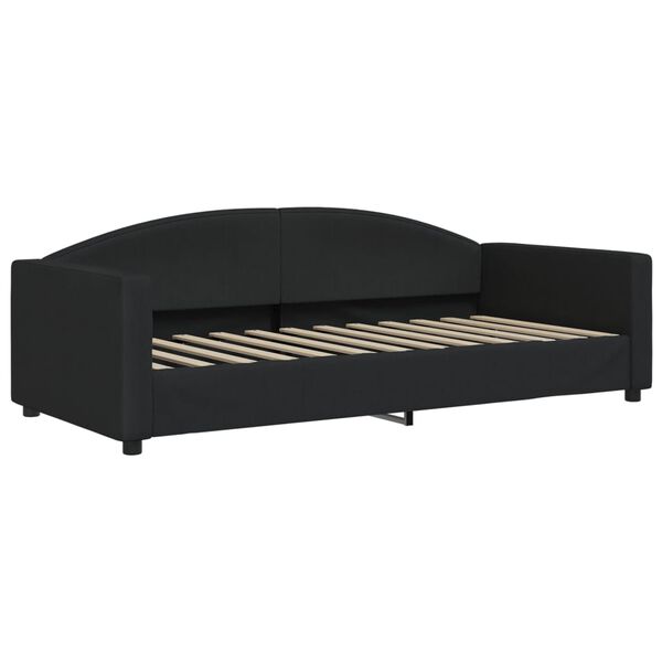 vidaXL Sof&aacute; cama nido con cajones tela negro 90x190 cm