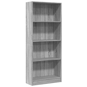 vidaXL Estanter&iacute;a de madera de ingenier&iacute;a gris Sonoma 60x24x143 cm
