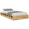vidaXL Estructura de cama sin colch&oacute;n 100x200 cm madera maciza roble