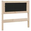 vidaXL Cabecero tapizado Marr&oacute;n 100 cm Madera de pino macizo