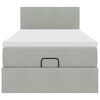 vidaXL Estructura cama otomana colch&oacute;n terciopelo gris claro 80x200cm