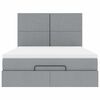 vidaXL Estructura cama otomana colch&oacute;n tela gris claro 140x200cm