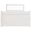 vidaXL Estructura de cama con cabecero sin colchón blanco 90x200 cm