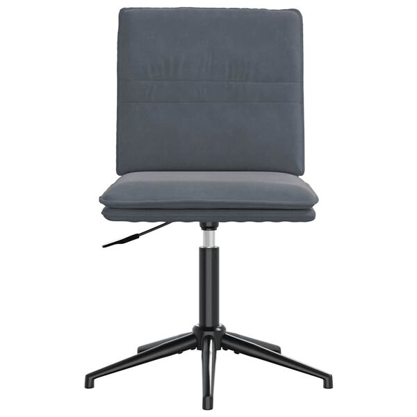 vidaXL Silla de comedor terciopelo gris oscuro