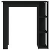 vidaXL Mesa bar con estante madera contrachapada negro 102x50x103,5 cm