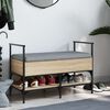 vidaXL Banco zapatero madera de ingenier&iacute;a roble Sonoma 85,5x42x57,5cm