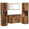 vidaXL Juego de muebles de ba&ntilde;o 4 piezas madera ingenier&iacute;a envejecida