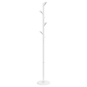 vidaXL Perchero de hierro con recubrimiento en polvo blanco 175 cm