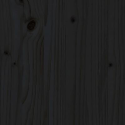 vidaXL Mesa tocador de madera maciza de pino negra 95x50x134 cm