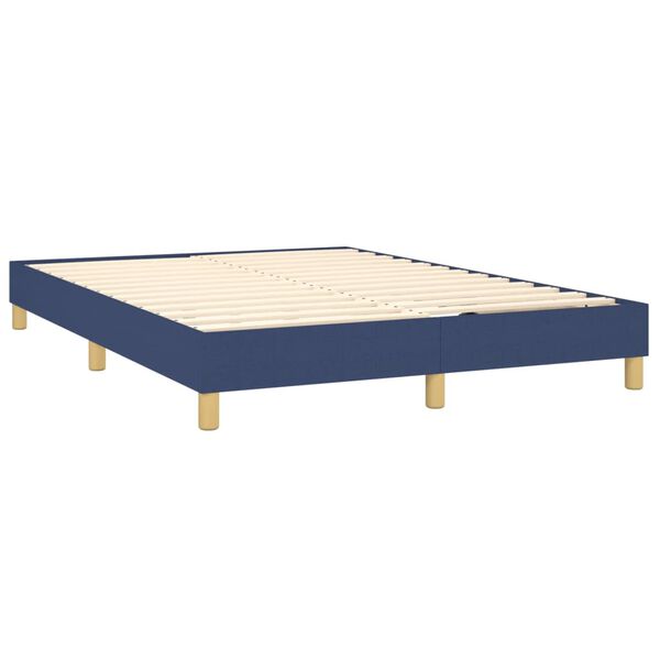 vidaXL Estructura de cama con somier tela azul 140x190 cm