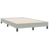 vidaXL Cama box spring con colch&oacute;n y LED terciopelo gris claro 120x220 cm