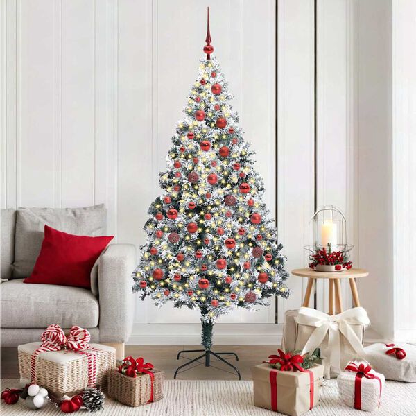 vidaXL &Aacute;rbol de Navidad artificial 180 cm PVC y Acero y Pl&aacute;stico