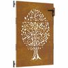 vidaXL Puerta de jard&iacute;n acero corten dise&ntilde;o &aacute;rbol 85x125 cm
